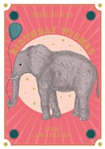 Elephant Birthday Wishes Card