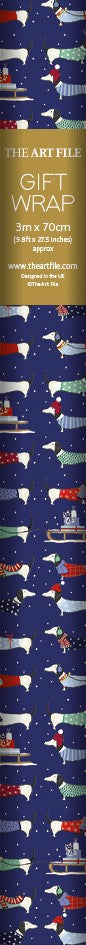 Dachsund Christmas Roll Wrap - 3M