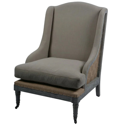 Thornham Taupe Gustavian Armchair Aurina Pop UP Ltd