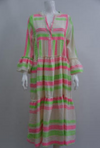 Neon Aztec Midaxi Dress - Aurina Ltd