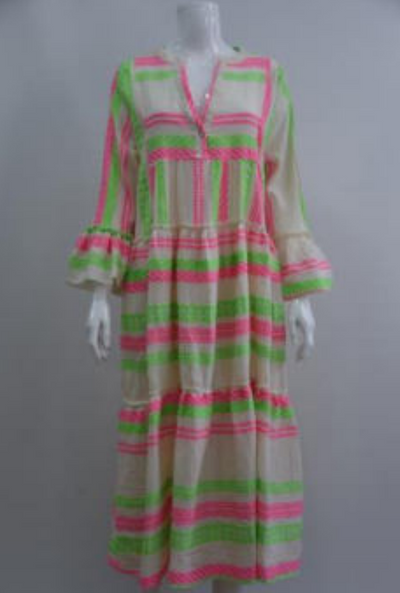 Neon Aztec Midaxi Dress - Aurina Ltd