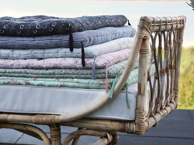 Large Mattress Cushion - Grey Stripe - Aurina Ltd