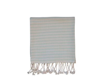Green Striped Hammam Towel - Aurina Ltd