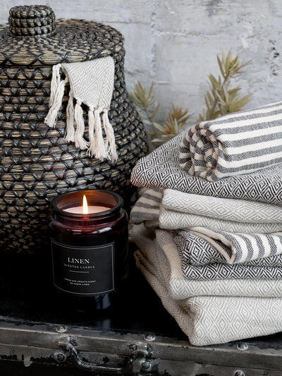 Eternel Grey Hammam Towel - Aurina Ltd
