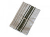 Set of 4 Olive Stripe Grain Sack Style Napkins - Aurina Ltd