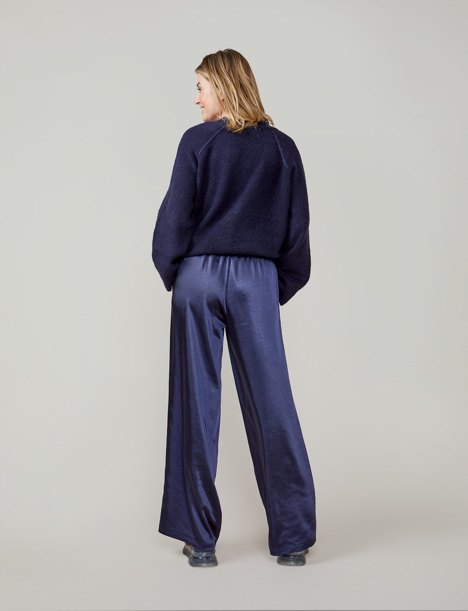 Satin Look Trouser - Aurina Ltd