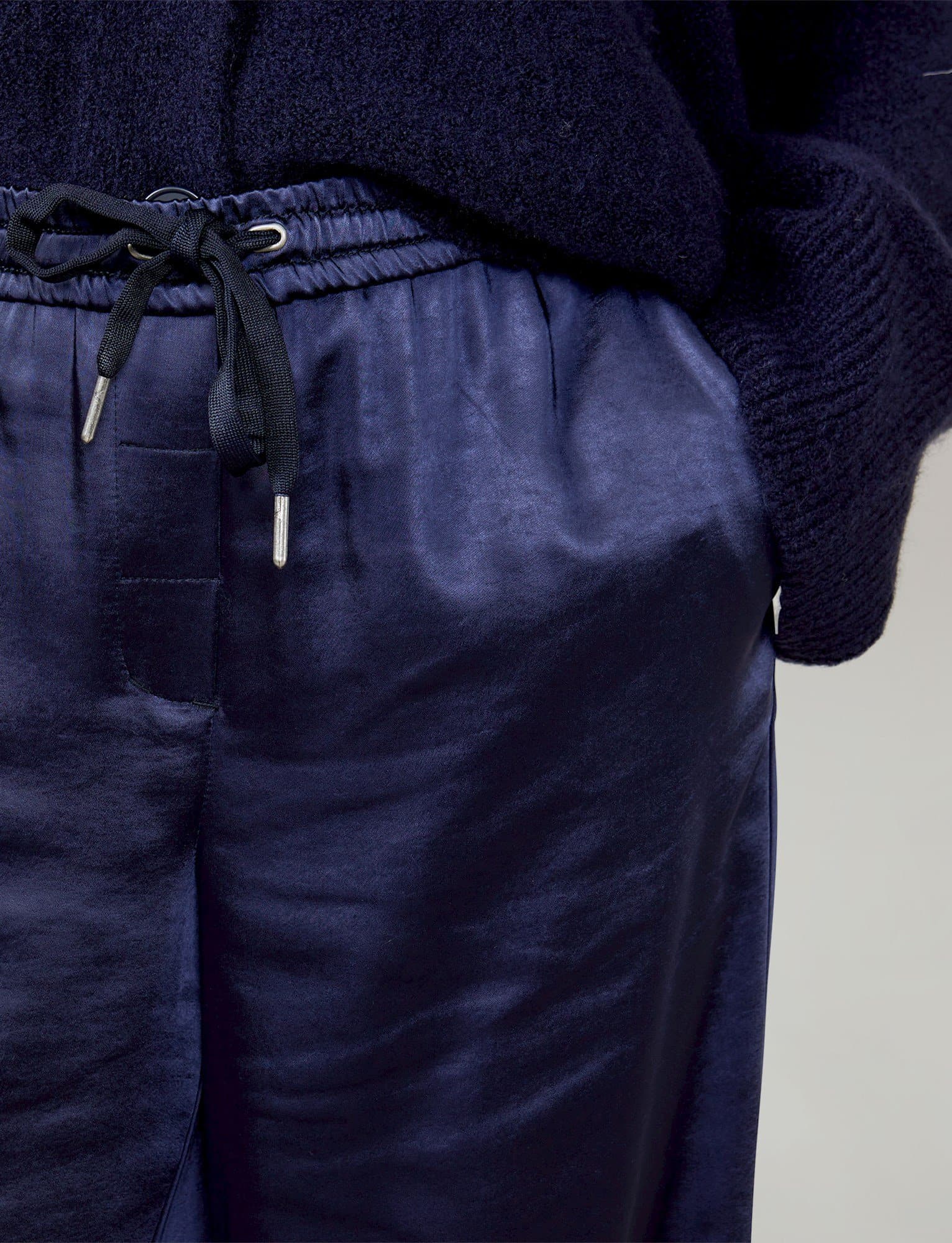 Satin Look Trouser - Aurina Ltd