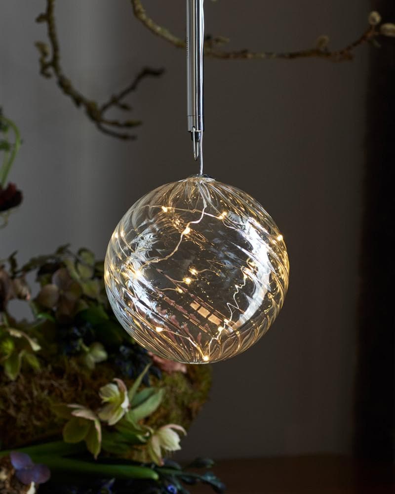 Glass Ball Decoration with LED Lights - Aurina Ltd