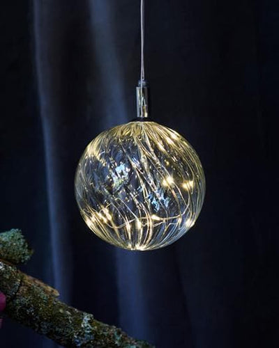 Glass Ball Decoration with LED Lights - Aurina Ltd