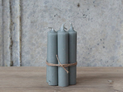 Grey Short Dinner Candle - Aurina Ltd