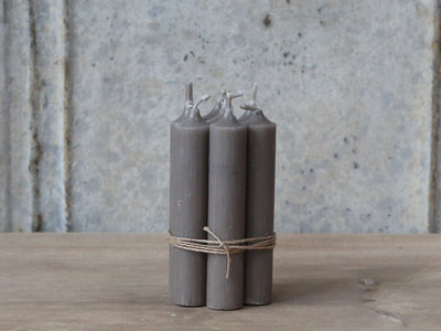 Linen Short Dinner Candle - Aurina Ltd