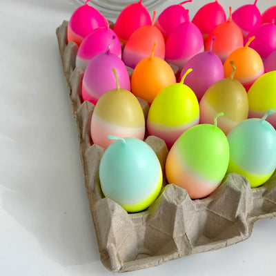 Neon Dip Dye Egg Candle - Individual