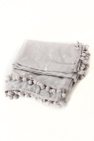 Foiled Pineapple Print Scarf - Aurina Ltd