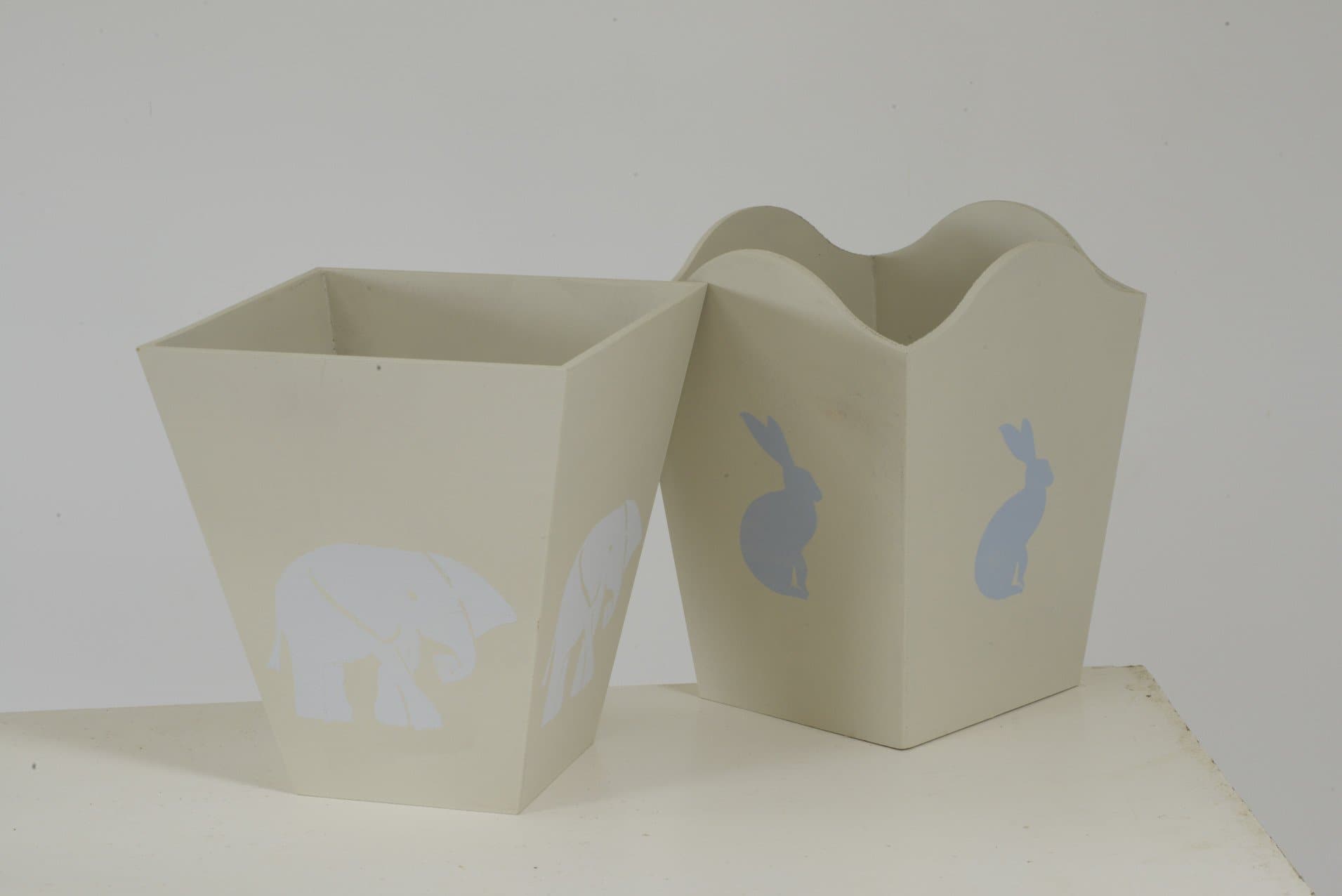 Hand Painted Waste Paper Bin - Aurina Ltd