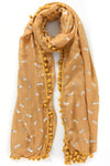 Foiled Pineapple Print Scarf - Aurina Ltd