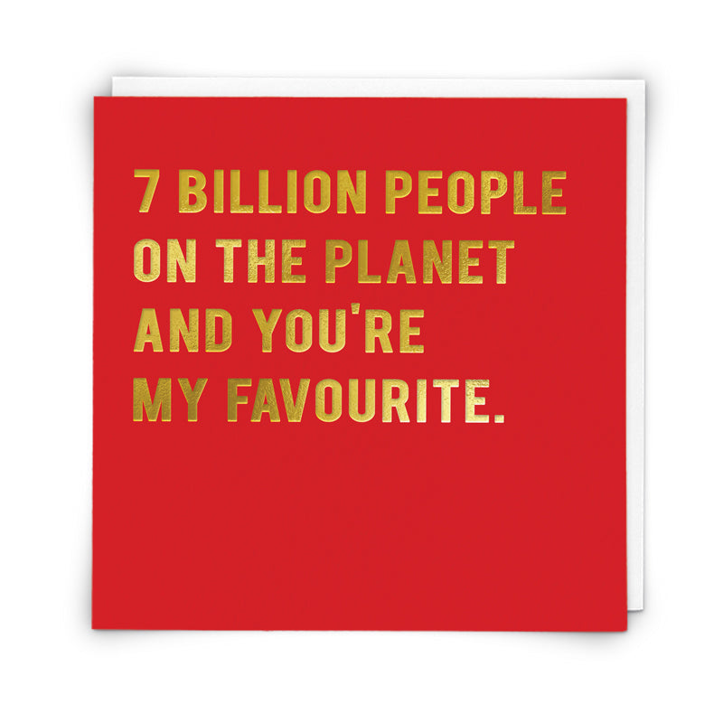 8 Billion People on the Planet Card