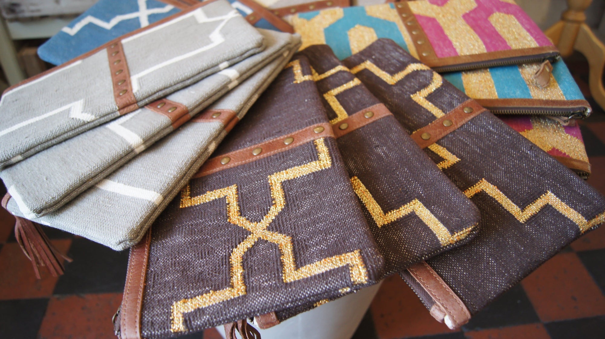 Dhurrie Clutch - Aurina Ltd