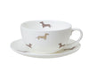 Dachsie Bone China Breakfast Cup and Saucer - Aurina Ltd