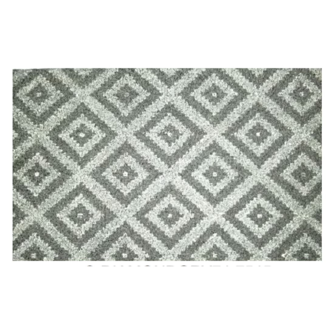 Grey Diamond Door Mat - Aurina Ltd