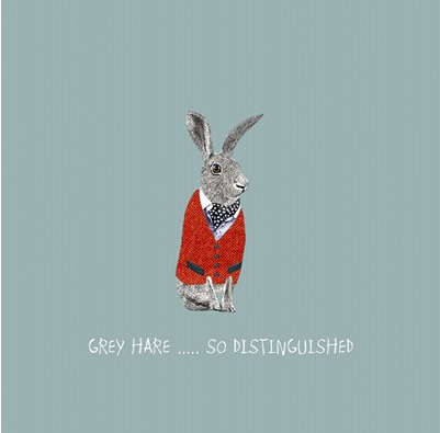 Grey Hare So Distinguished Card - Aurina Ltd