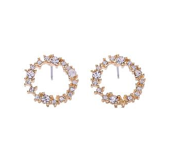 Crystal Eternity Hoop on Post Earring - Aurina Ltd