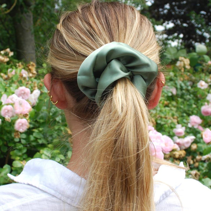 Extra Large Silky Scrunchie - Fern