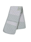 Double Oven Glove Wide Stripe Duck Egg & Stone - Aurina Ltd