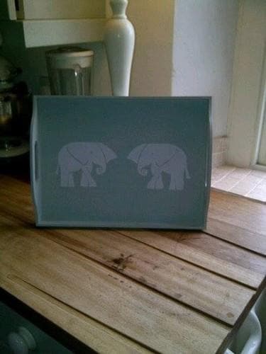 Small Hand Painted Tray - Aurina Ltd