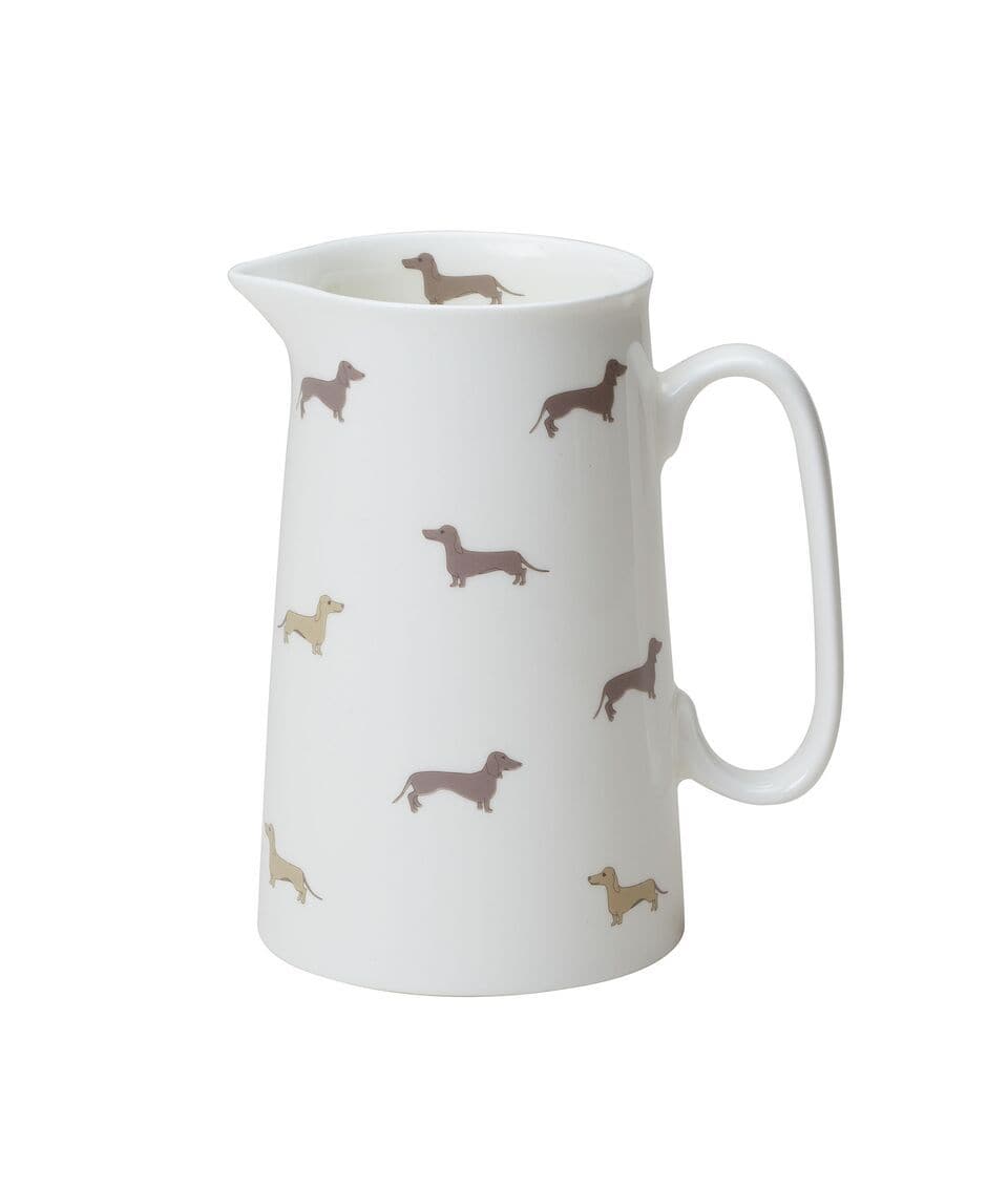 Dachsie Medium Bone China Jug - Aurina Ltd