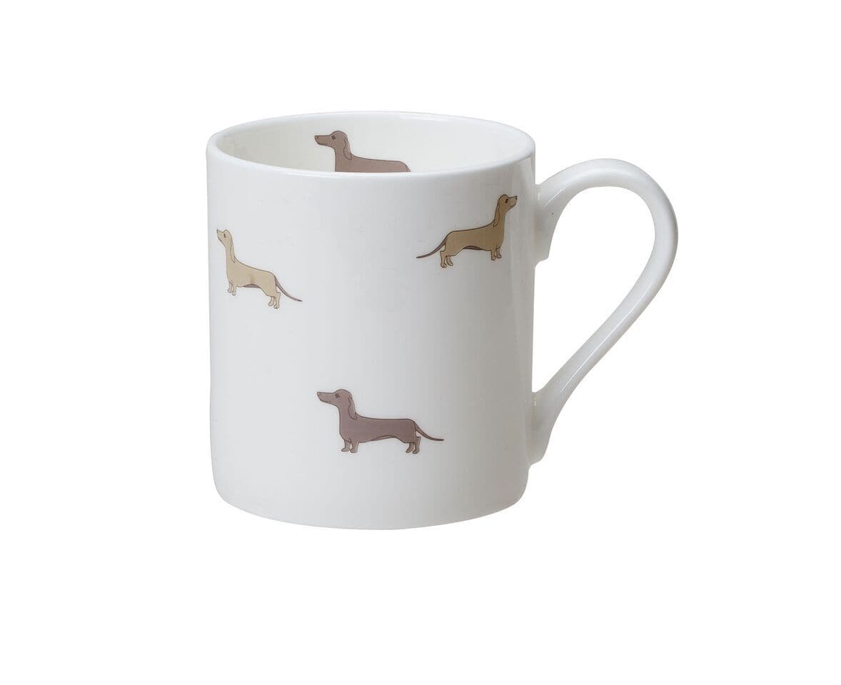 Dachsie Small Bone China Mug - Aurina Ltd