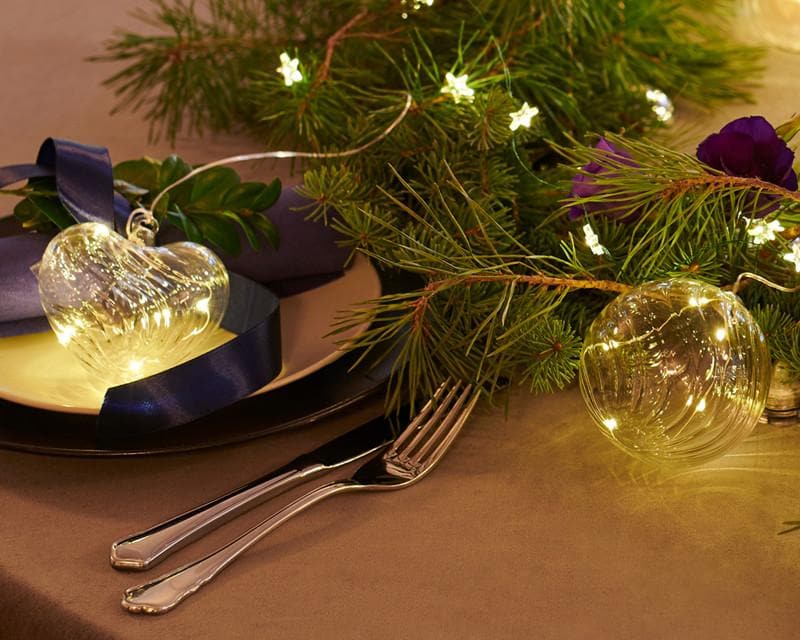 Glass Ball Decoration with LED Lights - Aurina Ltd