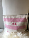 Nautical Stripe Canvas Tote Bag & Cosmetic Bag with Personalisation - Aurina Ltd