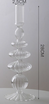 Lace Edged Glass Candlesticks - Aurina Ltd