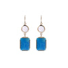 Blue Resin Drop Gem Earrings