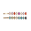 Pair of  Wide Rainbow Crystal Hair Slide - Aurina Ltd