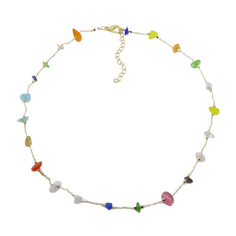 Rainbow Multi Gem Necklace - Aurina Ltd