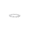 Mismatched Diamond Style Eternity Ring - Silver