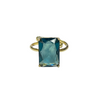 Petrol Blue Adjustable Faceted Ring - Aurina Ltd