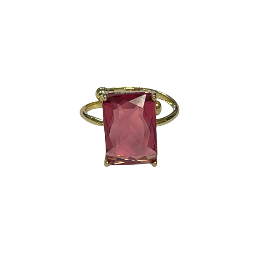 Rose Adjustable Faceted Ring - Aurina Ltd