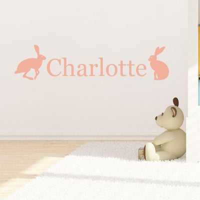 Hetty Hare Personalised Wall Sticker - Aurina Ltd