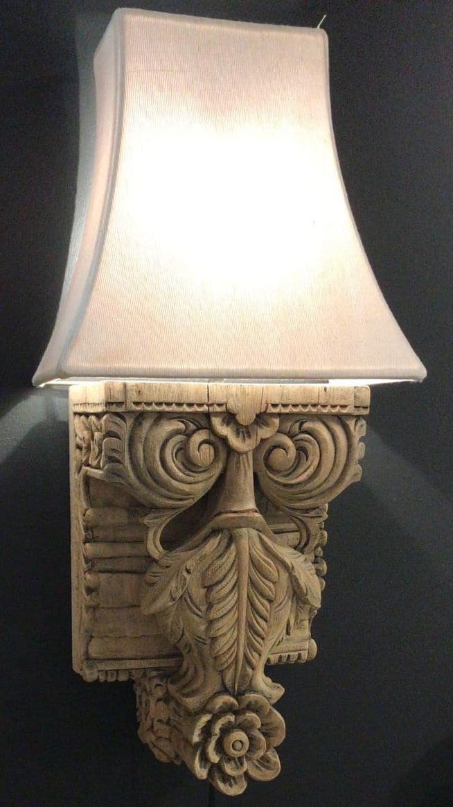 Carved Wall Light - Aurina Ltd