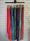 Pleated Abstract Leopard Print Skirt - Fuschia and Orange
