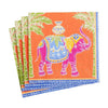 Orange Royal Elephant Cocktail Napkins - Aurina Ltd