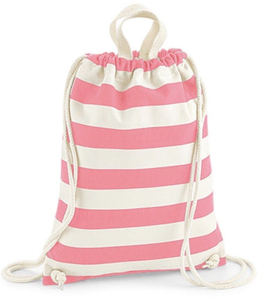 Nautical Stripe Drawstring Bag with or without Personalisation - Aurina Ltd