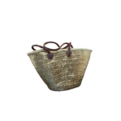 Moroccan Sequin Straw Basket - Aurina Ltd