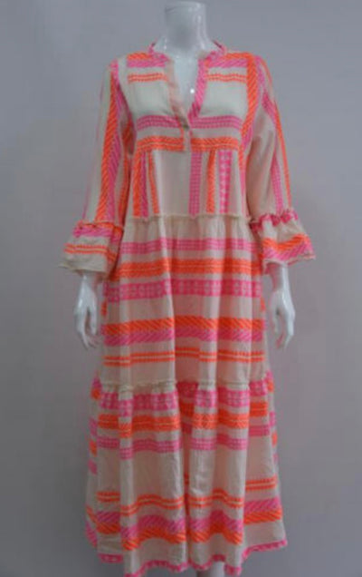 Neon Aztec Midaxi Dress - Aurina Ltd