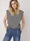 Breton Style Sleeveless Top - Aurina Ltd