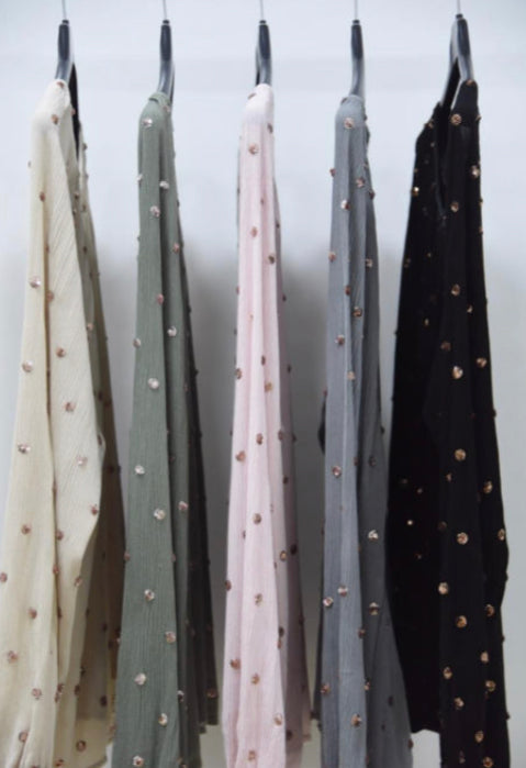 Sequin Cheesecloth Top - Aurina Ltd