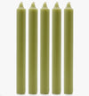 Moss Green Taper Dinner Candle