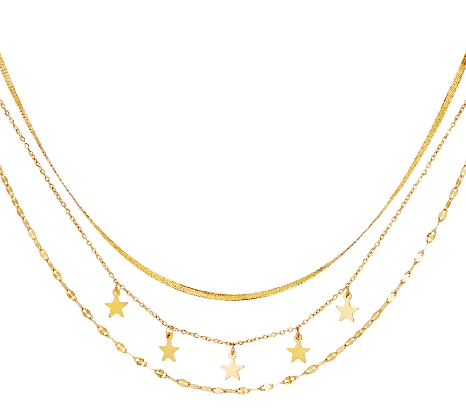 Layered Star Necklace - Aurina Ltd